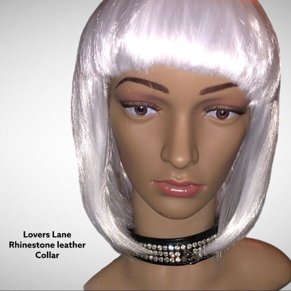 NWT! Lovers lane awesome black/ rhinestone collar - Picture 1 of 14
